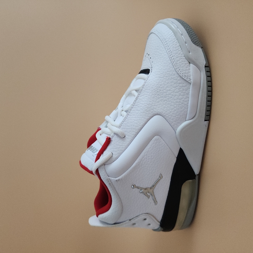 White and Red Air Jordan Sneakers